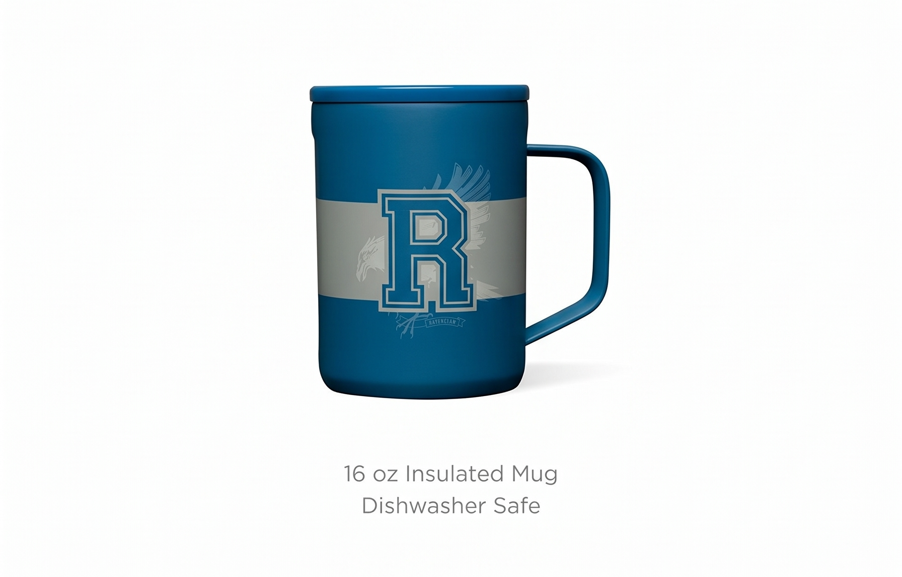 Corkcicle Harry Potter Coffee Mug - Stainless Steel Insulated Cup With Lid For Tea & Coffee - Non-Slip Silicone Base - Durable Travel Mug - Dishwasher Safe - BPA Free - Easy Grip - 16 oz - Ravenclaw