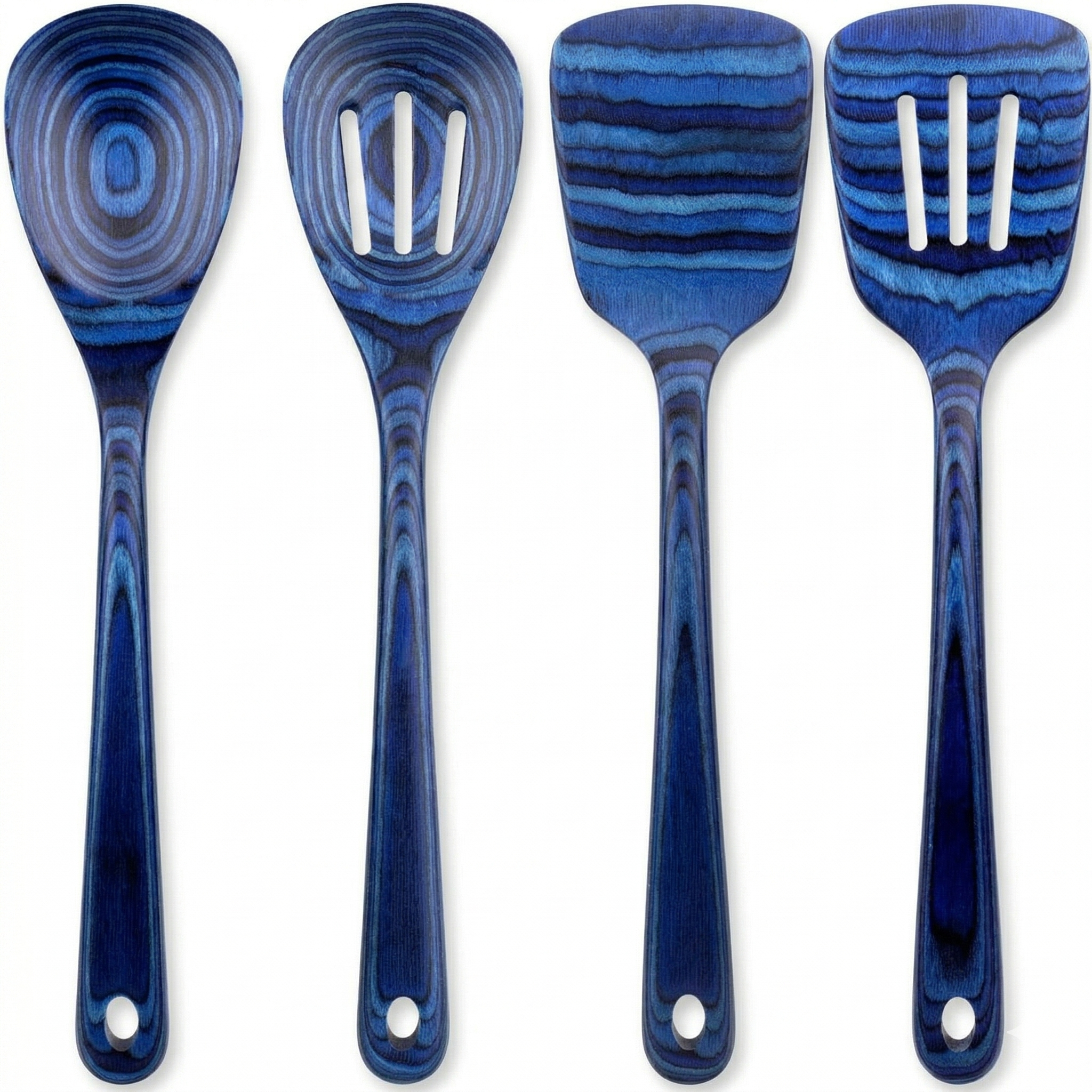 Totally Bamboo Baltique Malta Collection 4 Piece Cooking Utensil Set, Safe for Nonstick