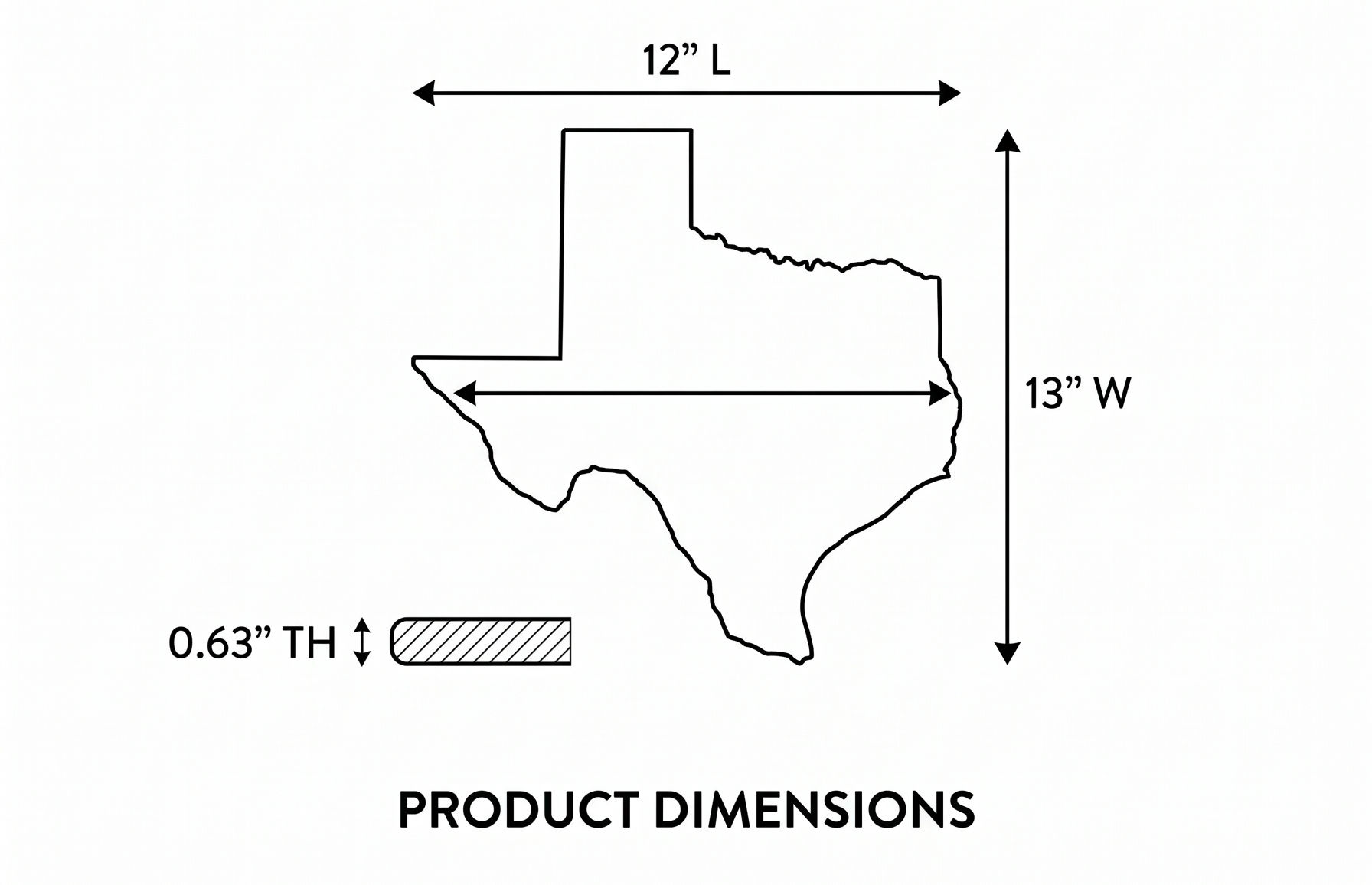 Totally Bamboo Texas State Shaped Cutting Board with Artwork by Fish Kiss – Colorful Map Artwork for Serving, Display or Kitchen Use – Unique Texas Gift and Home Décor