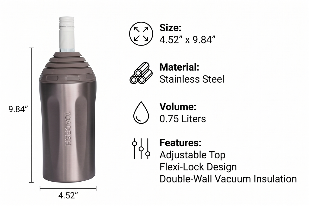 Toadfish Wine Chiller (Rose Gold)