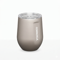 Corkcicle Pure Taste Stemless Insulated Wine Glass Tumbler - Keeps Beverages Cold 6 Hours & Hot 3 Hours - Stainless Steel - Easy-Grip - Summer Drinkware Gift - 12 oz - Latte/Oat Milk