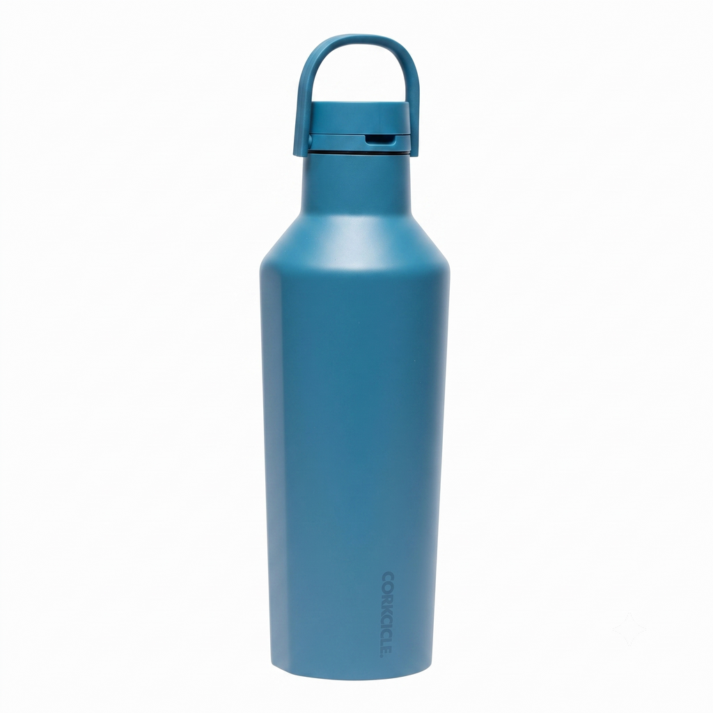 Corkcicle Classic Sport Canteen Insulated Water Bottle - Keeps Beverages Cold 25 Hours - Triple Insulated - Summer Drinkware Gift - Keeps Drinks Ice Cold - Leak-Proof Cap - 32 oz - North Shore
