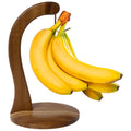 Totally Bamboo Rock & Branch Acacia Wood Banana Holder, Wooden Banana Hanger Stand with Metal Hook