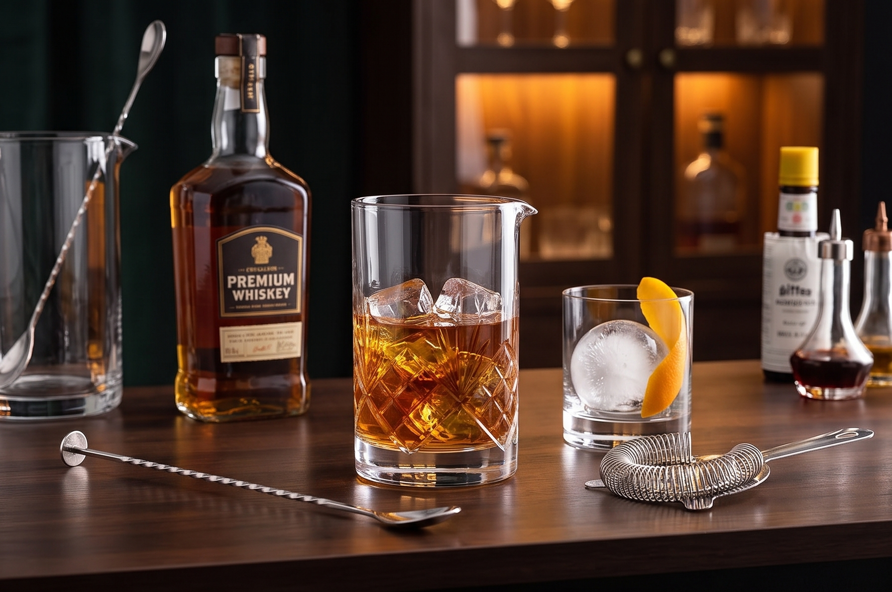A Bar Above Cocktail Mixing Glass, Botanica Enhanced Annealed Lead-Free Crystal Stirring Pitcher, Thick Weighted Base for Stable Stirring, 18 Oz Drink Mixer for Craft Cocktails at Home or Bars