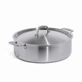 Made In Cookware - 10 Quart Stainless Steel Rondeau Pot w/Lid - 5 Ply Stainless Clad - Professional Cookware - Crafted in Italy - Induction Compatible