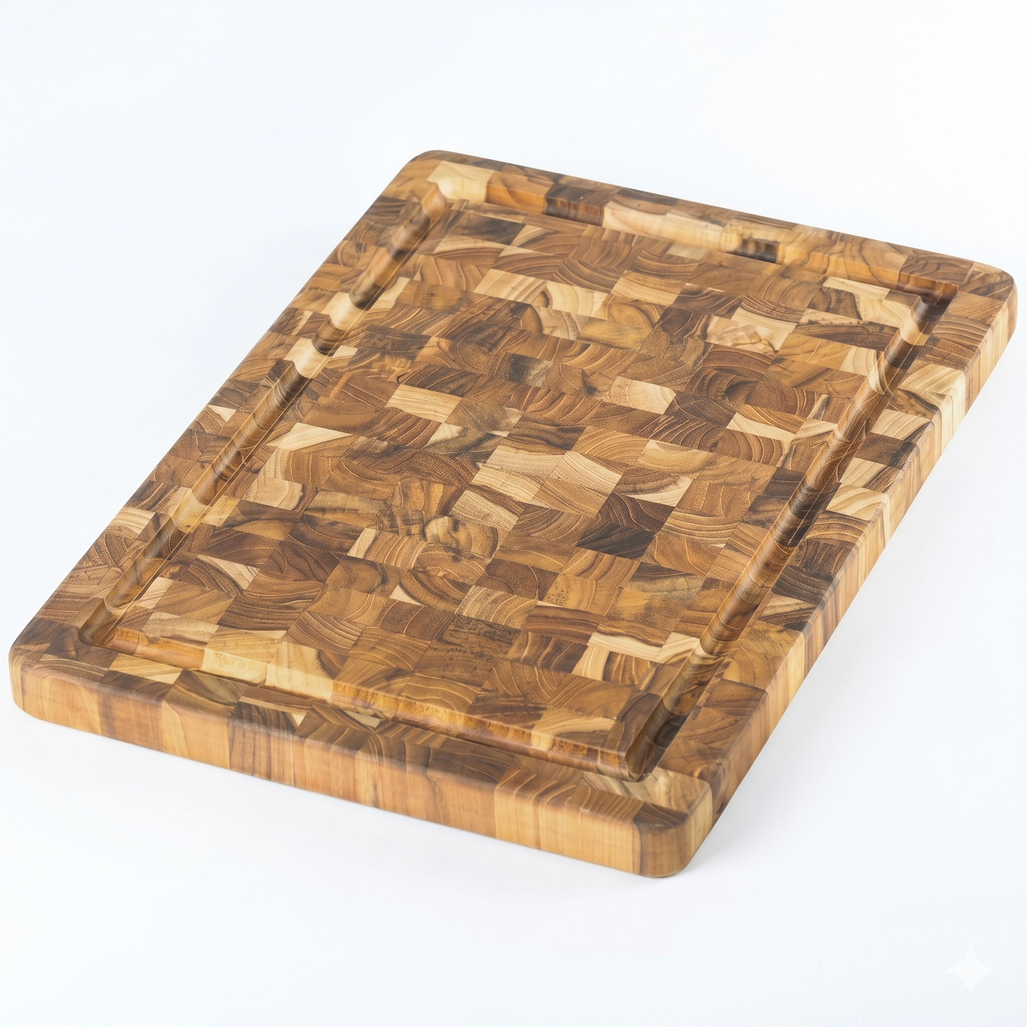 Teakhaus Cutting Board - Rectangle Carving Board With Hand Grips - Scandi Collection (14x10)