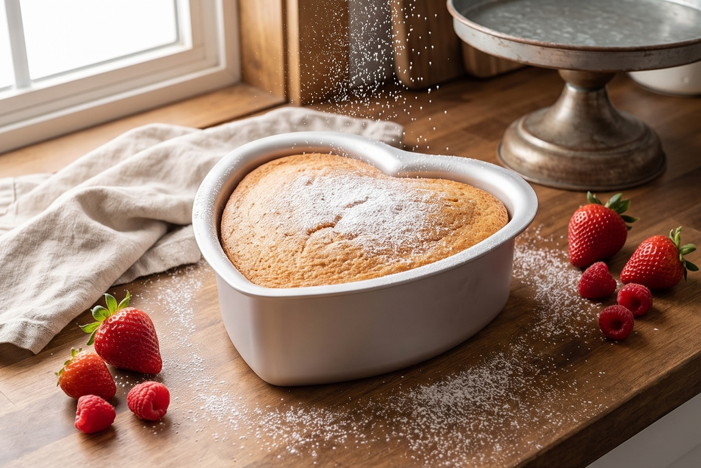 Fat Daddio's PHT-63 Anodized Aluminum Heart Cake Pan, 6 x 3 Inch