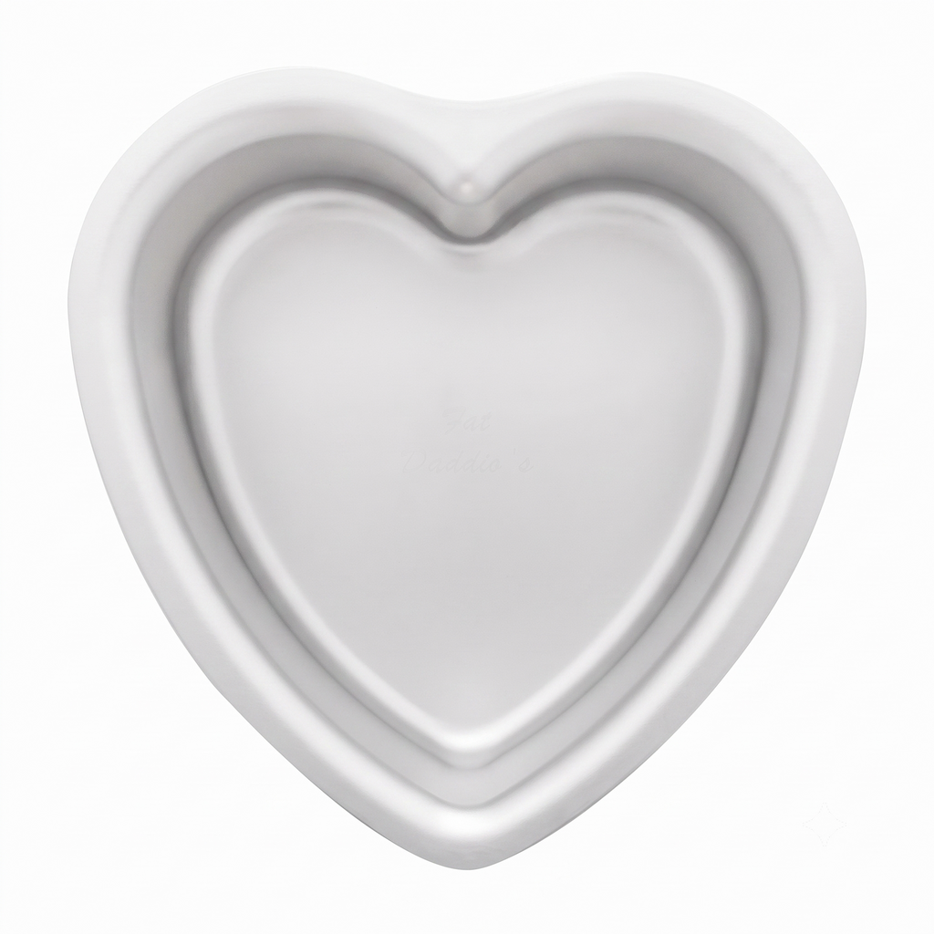 Fat Daddio's PHT-63 Anodized Aluminum Heart Cake Pan, 6 x 3 Inch