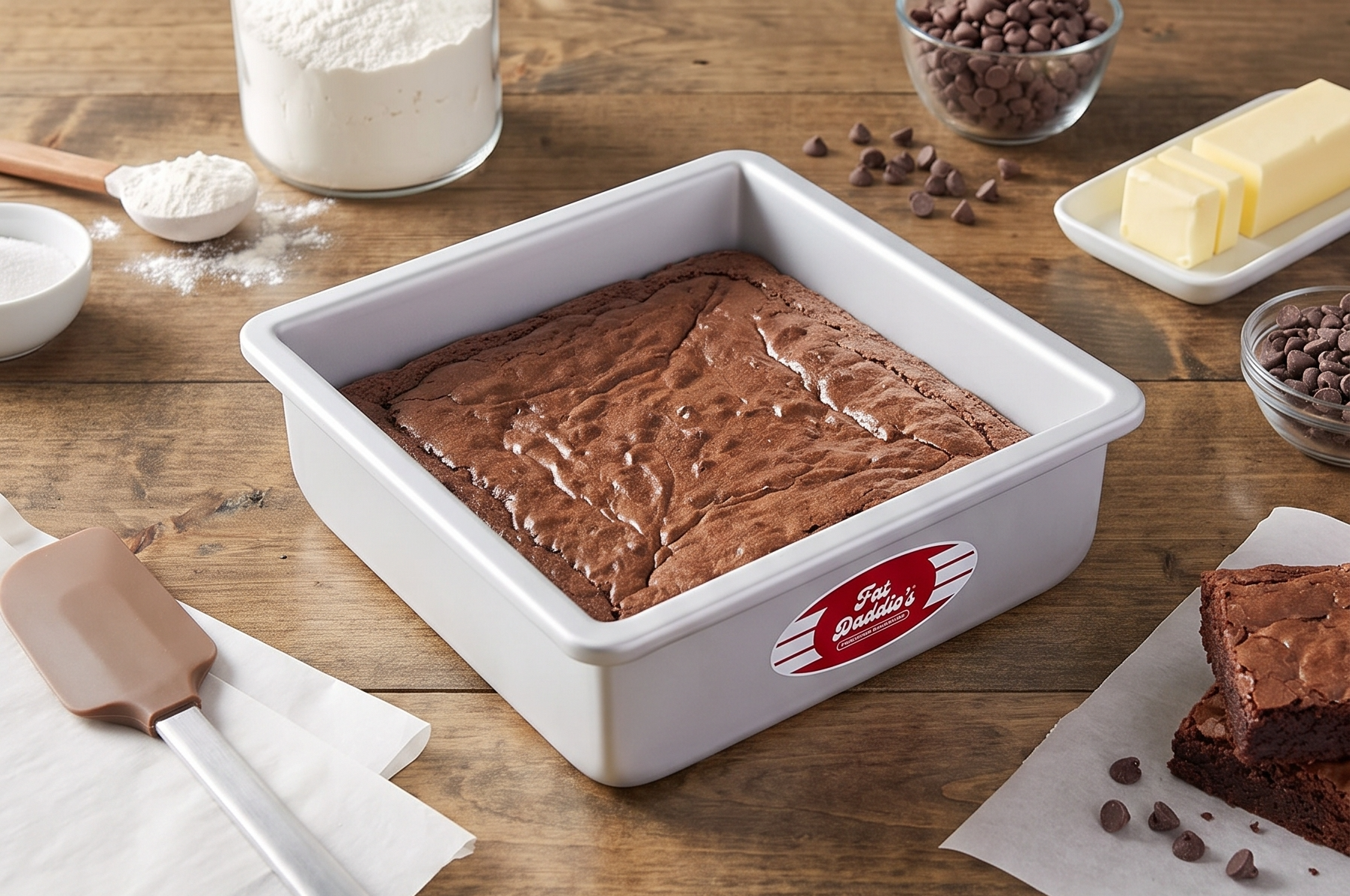 Fat Daddio's Anodized Aluminum Square Cake Pan, 3" High - 8 Inch x 8 Inch x 3 Inch