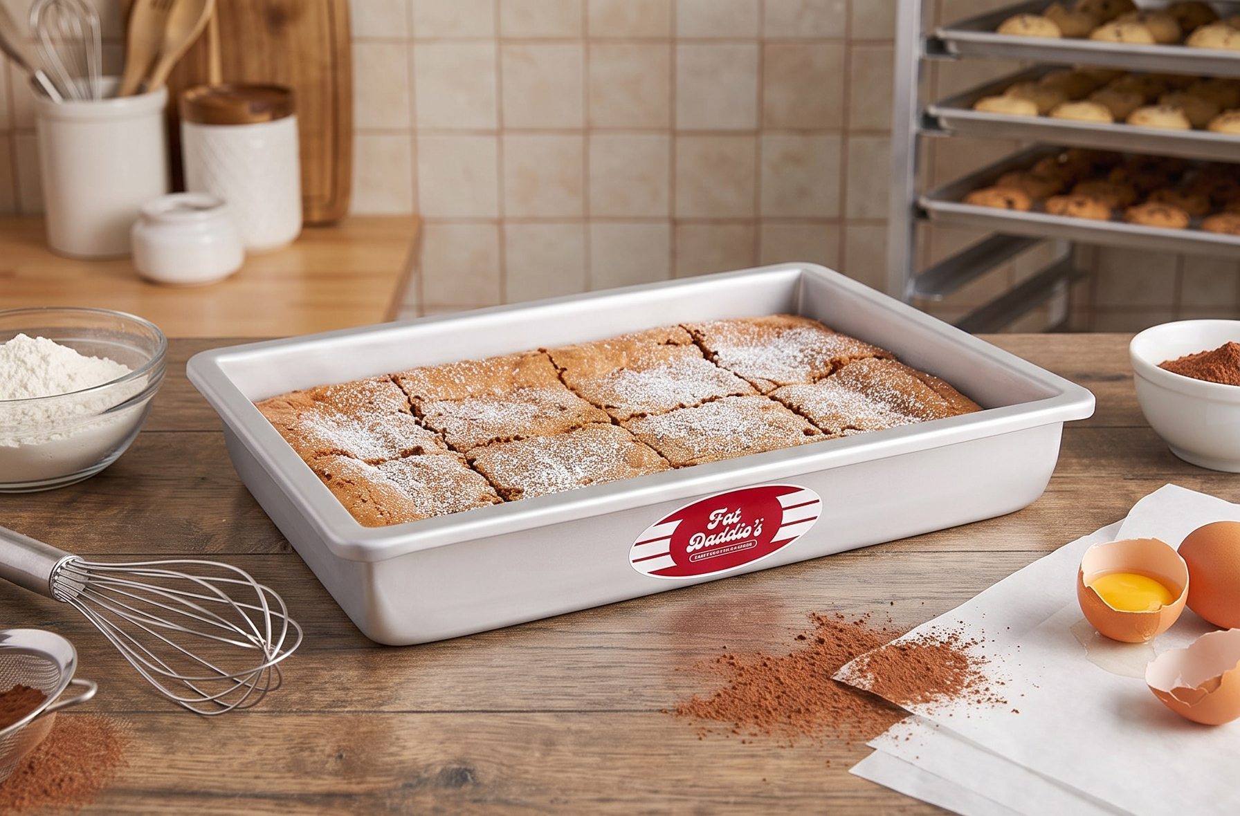Fat Daddio's POB-8122 Sheet Cake Pan, 8 x 12 x 2 Inch, Silver