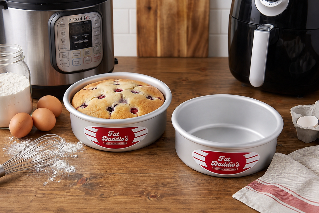Fat Daddio's Anodized Aluminum Round Cake Pans, 2 Piece Set, 5 x 2 Inch