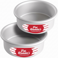 Fat Daddio's Anodized Aluminum Round Cake Pans, 2 Piece Set, 5 x 2 Inch