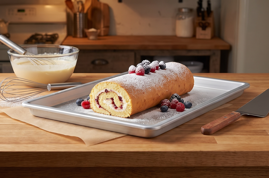 Fat Daddio's POB-10151 Anodized Aluminum Jelly Roll Pan, 10 x 15 x 1 Inch