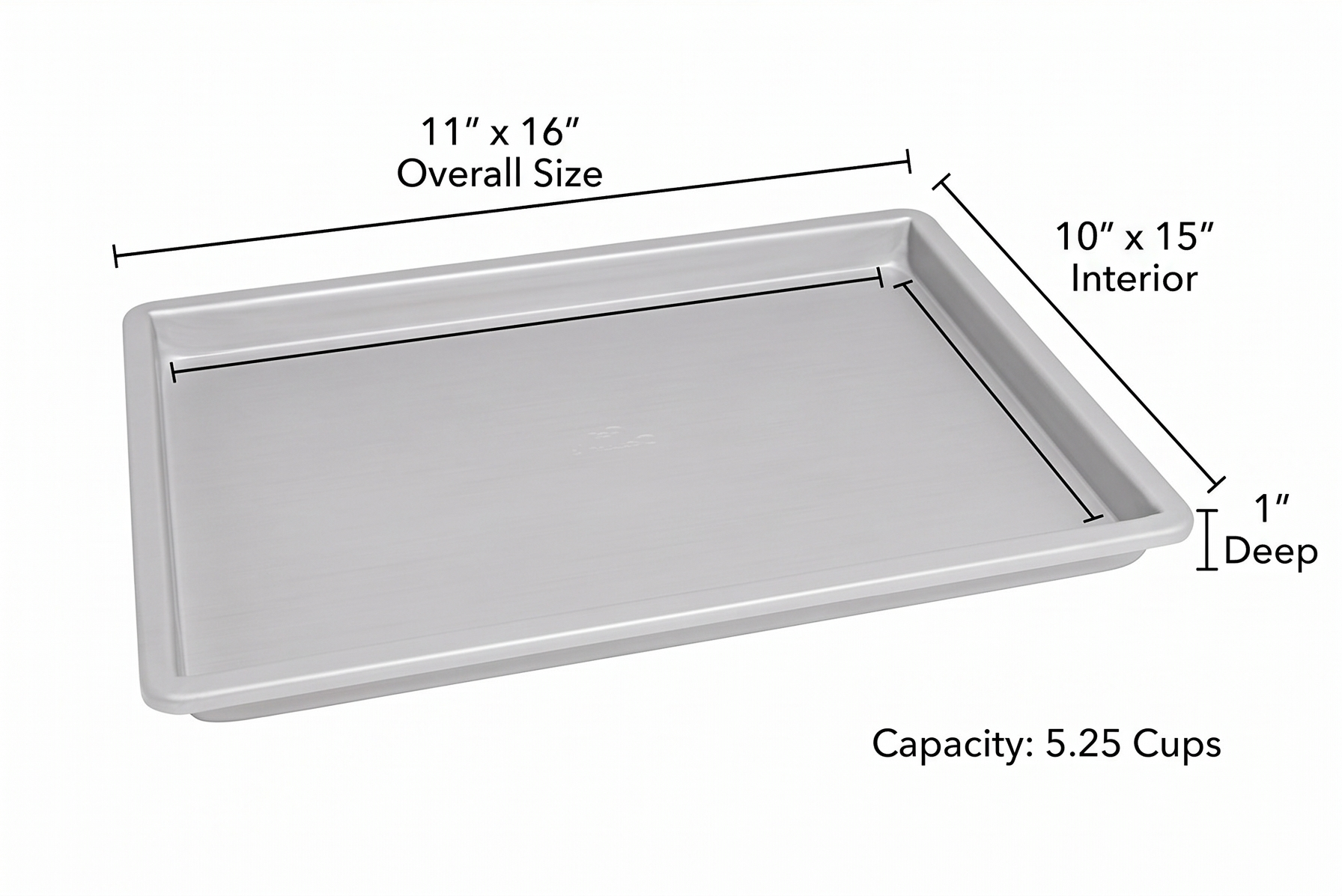 Fat Daddio's POB-10151 Anodized Aluminum Jelly Roll Pan, 10 x 15 x 1 Inch
