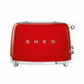 SMEG 2 Slice Toaster with 6 Presets and Defrost Function and Removable Crumb Tray TSF01RDUS, RED