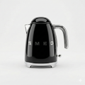 SMEG 50's Retro Style Electric Water Kettle with Automatic Shutoff, Removable Base, and Water Indicator, KLF03BLUS, Black