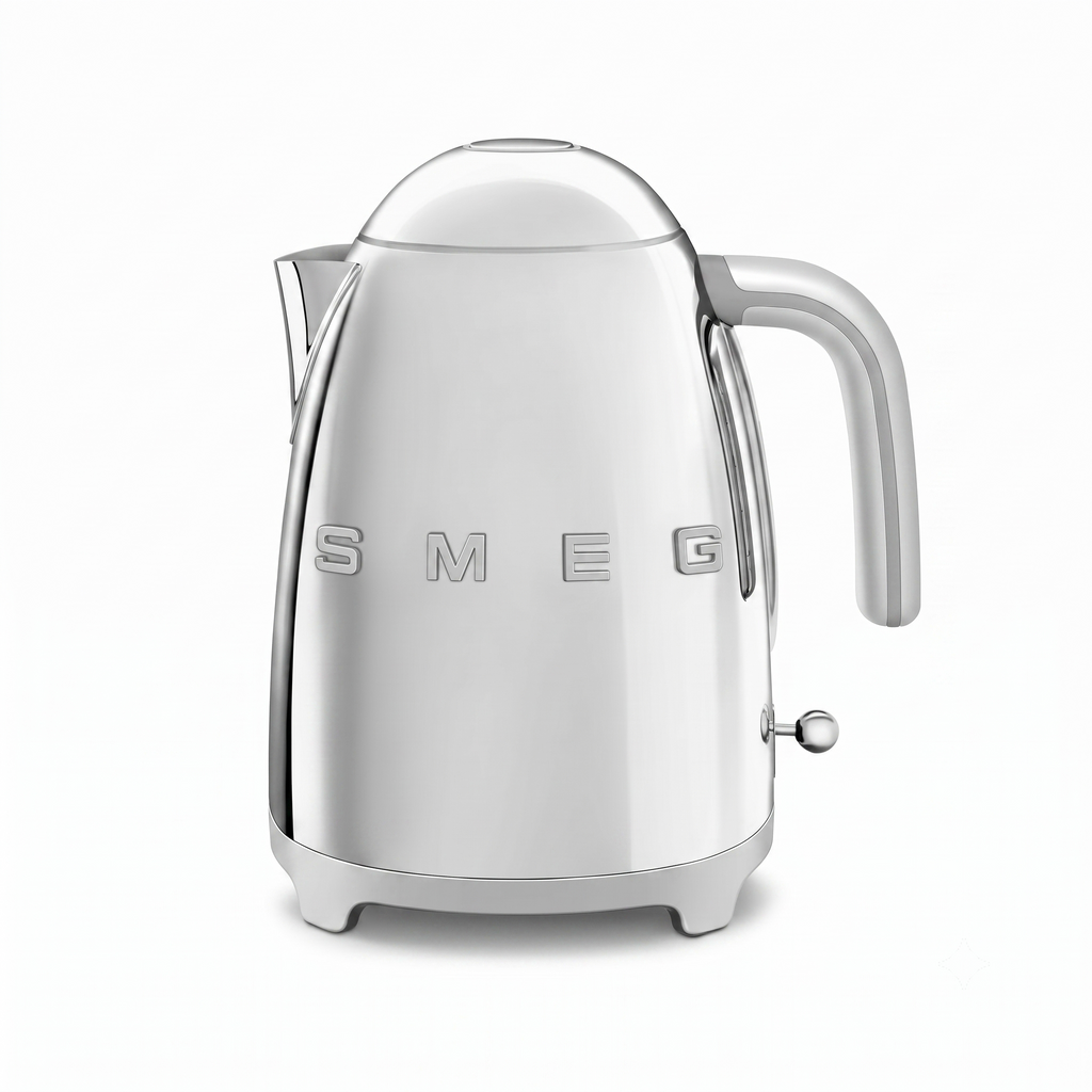 SMEG 50's Retro Style Electric Water Kettle with Automatic Shutoff, Removable Base, and Water Indicator, KLF03SSUS, Polished Stainless Steel