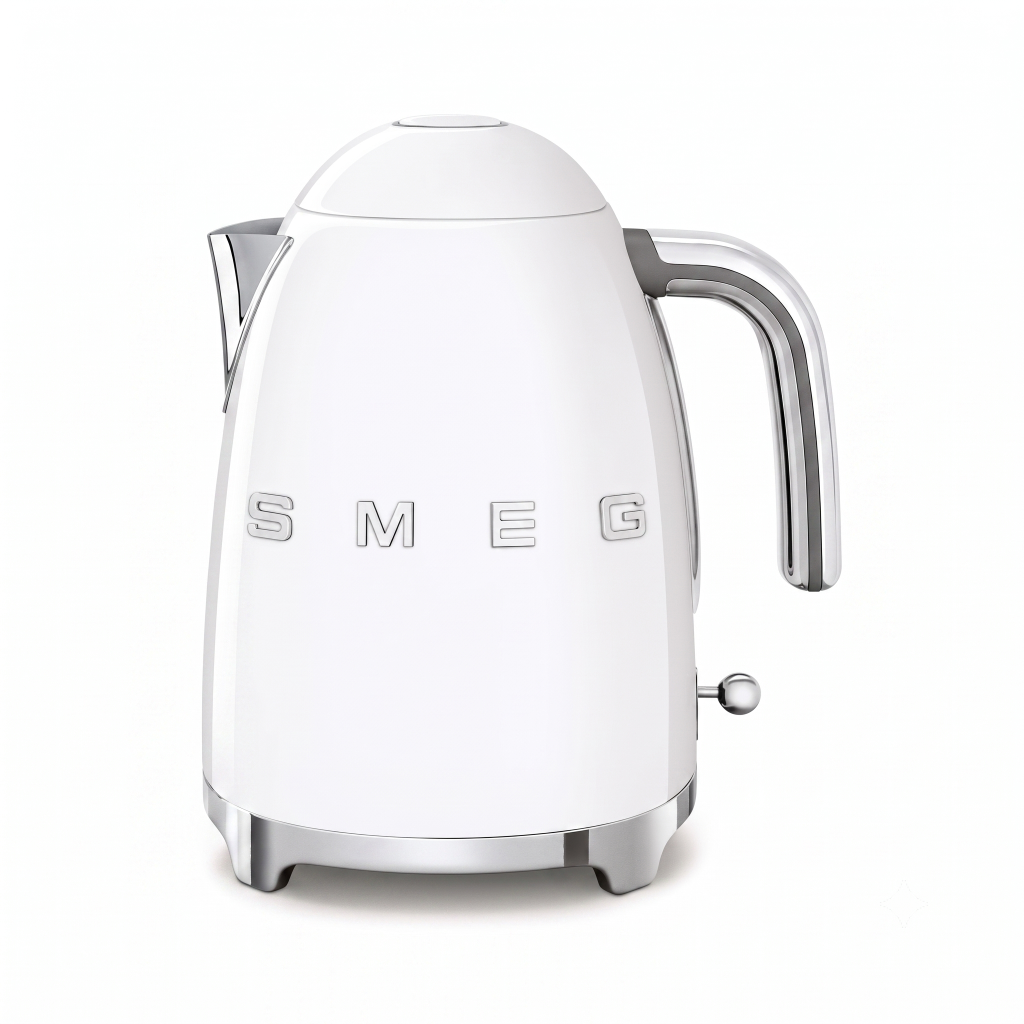 SMEG KLF03 Electric Kettle 1.7L (7 Cup), Retro Hot Water Boiler for Tea & Coffee, Fast Boiling, Auto Shut-Off, Soft Open Lid, 360° Swivel Base Countertop Kettle – White