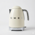 Smeg 50's Retro 7 Cup Stainless Steel Variable Temperature Electric Kettle with 7 Temperature Settings, Led Display, Swivel Base and Keep Warm Function Cream KLF04CRUS