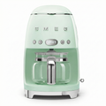 Smeg 50's Retro Style Aesthetic Drip Coffee Machine with 10 Cup Glass Carafe, Auto Start Feature, Keep Warm Plate, and Two Coffee Strength Settings (Pastel Green)