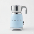 SMEG Retro 50's Style Milk Frother with 2 Disks 6 Preset Programs Hot or Cold Frothing and Induction Heating (Pastel Blue)