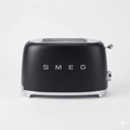 SMEG 2 Slice Toaster with 6 Presets and Defrost Function and Removable Crumb Tray TSF01BLMUS, Matte Black