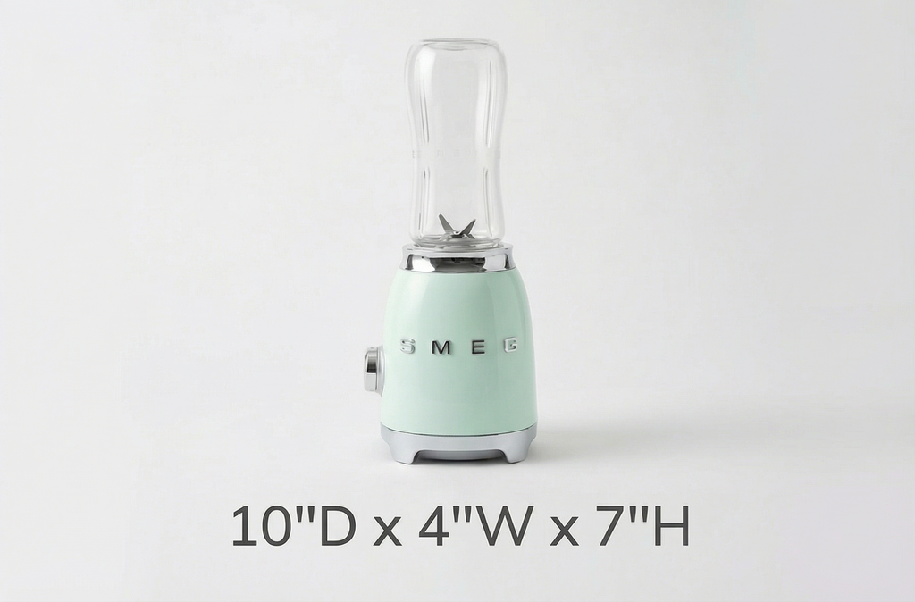 SMEG 50's Retro Style Personal Blender with Backlit Knob and Two BPA 600 ML Free bottles PBF01PGUS Pastel Green