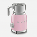 SMEG Retro 50's Style Milk Frother with 2 Disks 6 Preset Programs Hot or Cold Frothing and Induction Heating (Pink)