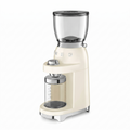 SMEG CGF11 Retro-Style Coffee Grinder – Burr Mill with 30 Grind Settings, Stainless Steel Conical Burrs, Removable Hopper – Precision Countertop Grinder for Espresso, Drip, French Press-Cream