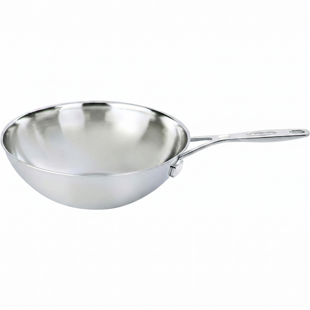 Demeyere Industry 5-Ply 5-qt Stainless Steel Flat Bottom Wok