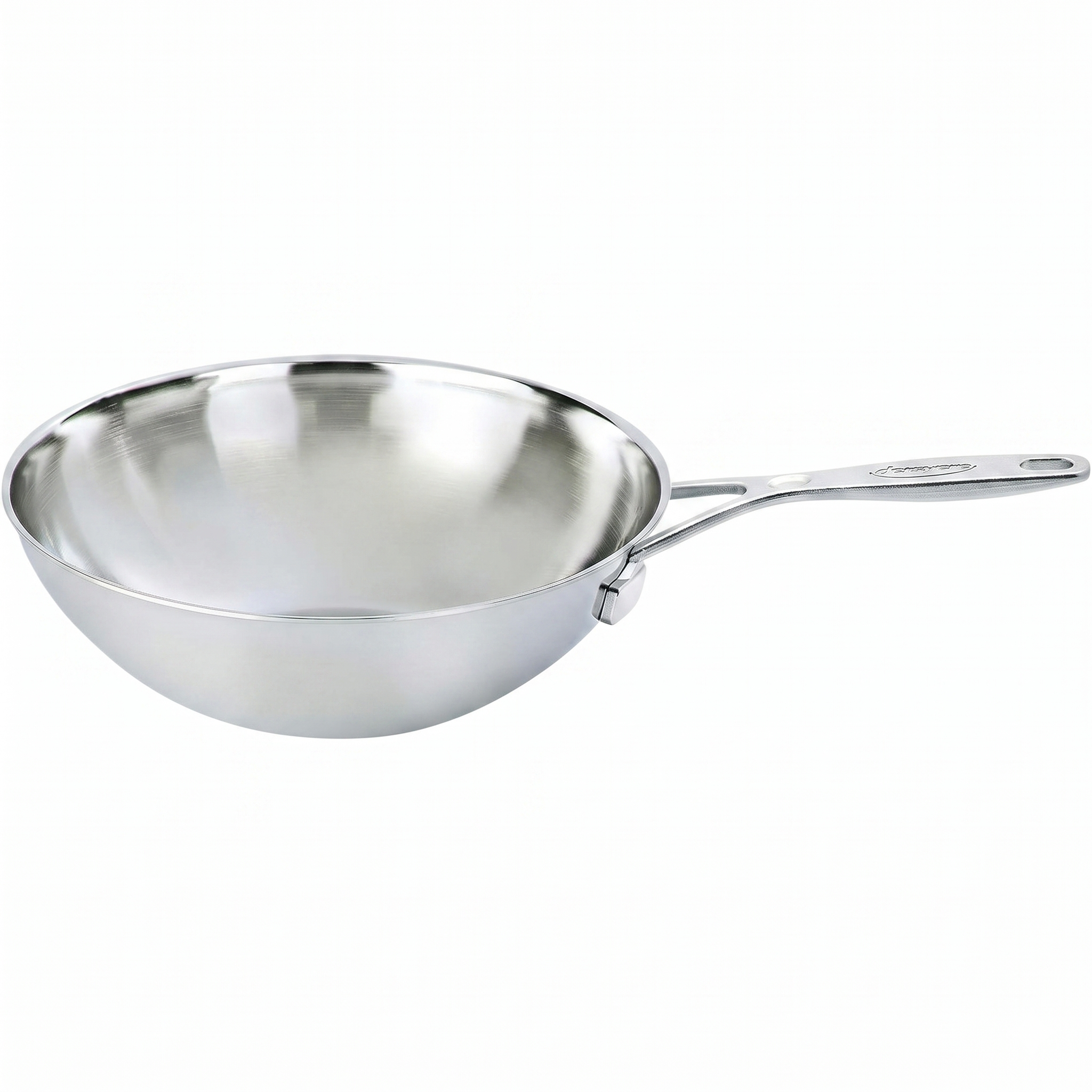 Demeyere Industry 5-Ply 5-qt Stainless Steel Flat Bottom Wok