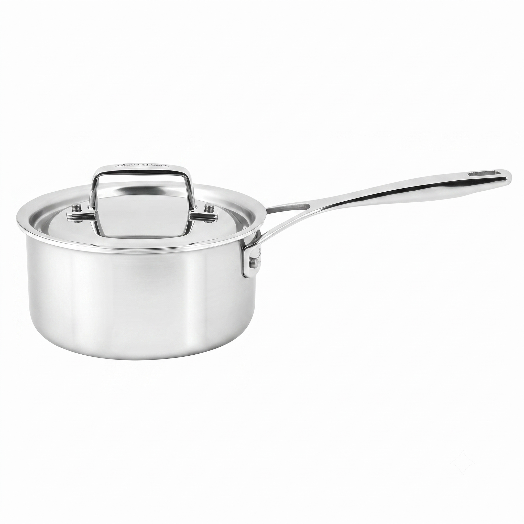 Demeyere Essential 5-ply, 18/10 Stainless Steel, Stay Cool Handle, Oven Safe, Compatible with all Cooktops, Perfect Pour Edge, 1.5-qt Saucepan with Perfect Fit Lid
