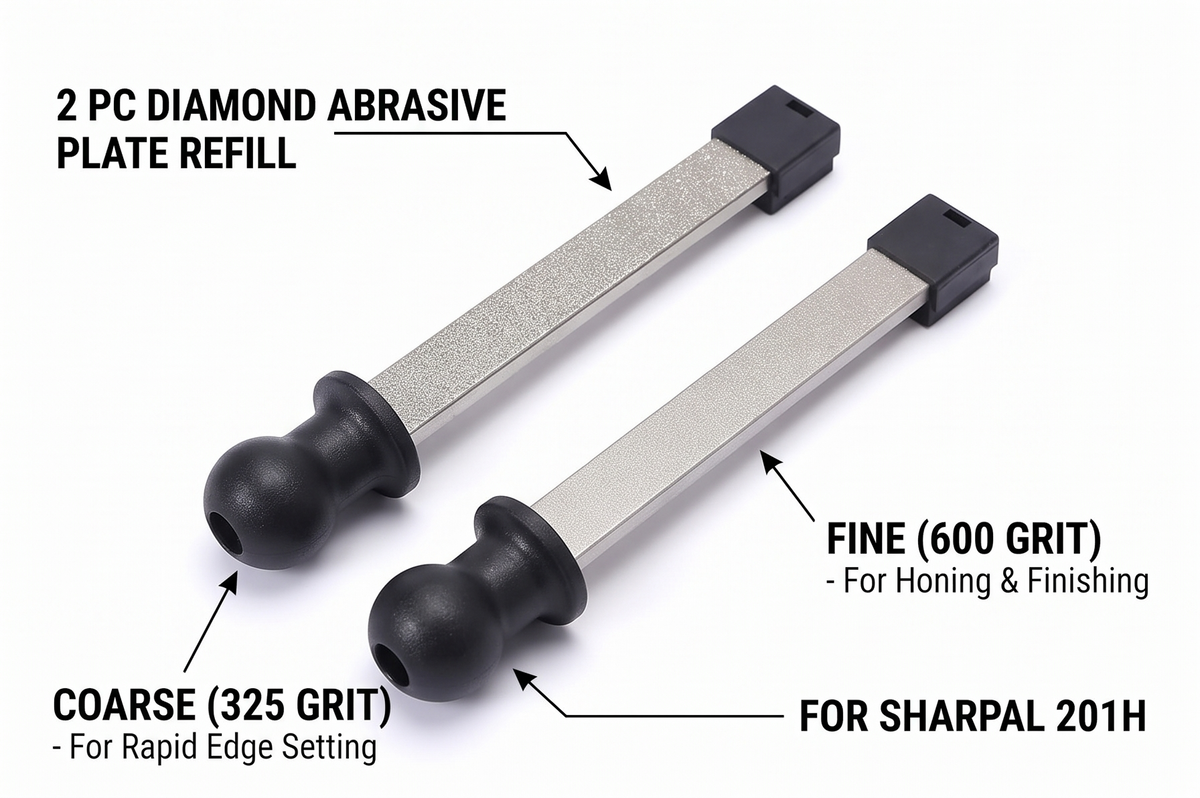2 PC Diamond Abrasive Plate Refill for SHARPAL 201H Coarse (325 Grit) & Fine (600 Grit)