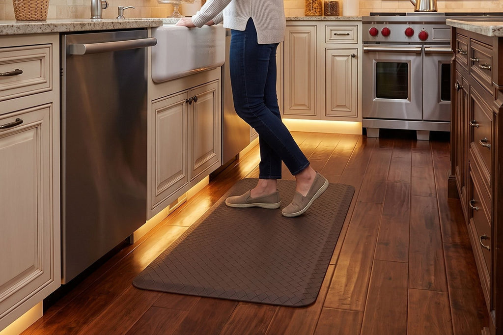 GelPro Elite Premier Gel & Foam Anti-Fatigue Kitchen Floor Comfort Mat, 20" x 36", Basketweave Truffle
