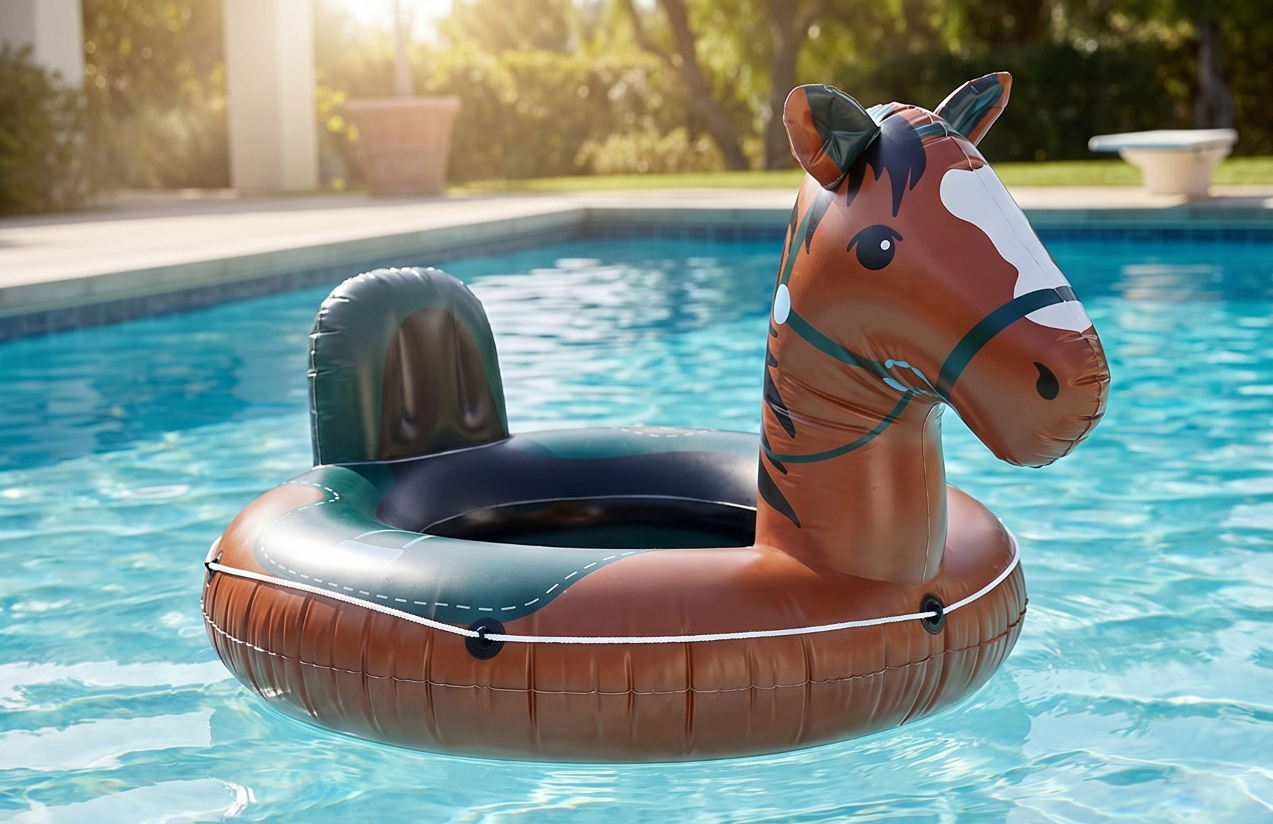 BigMouth Inc. Heavy Duty River Tube, Inflatable Raft for Floating River, Float with Drink Holder, Grab n' Latch Rope, and Comfy Mesh Seat - Bronco