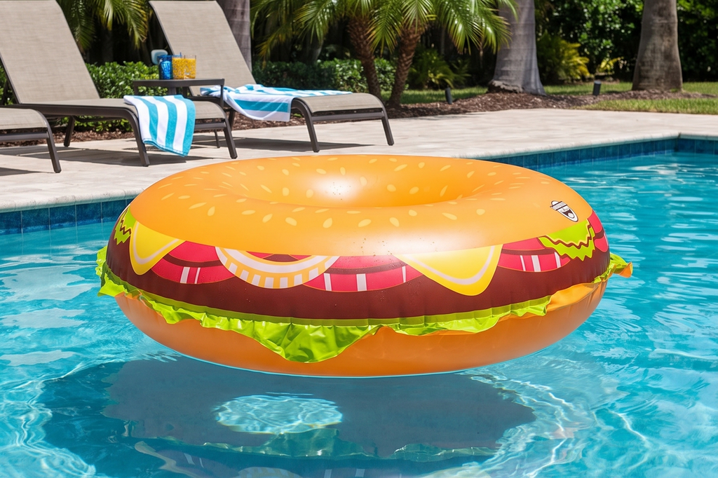 Cheeseburger Pool Float