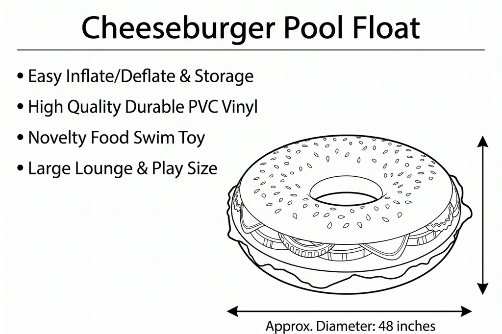 Cheeseburger Pool Float