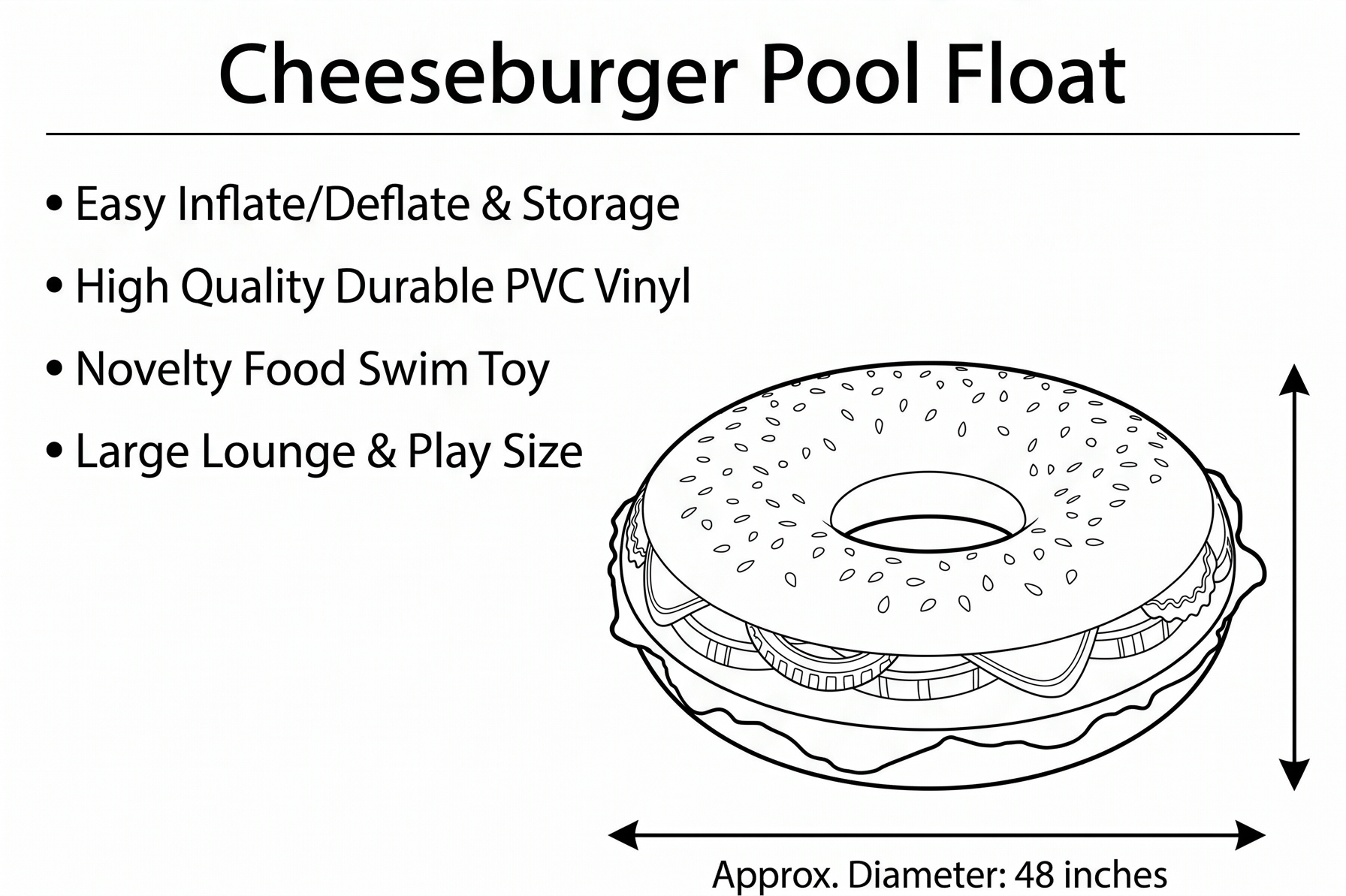 Cheeseburger Pool Float