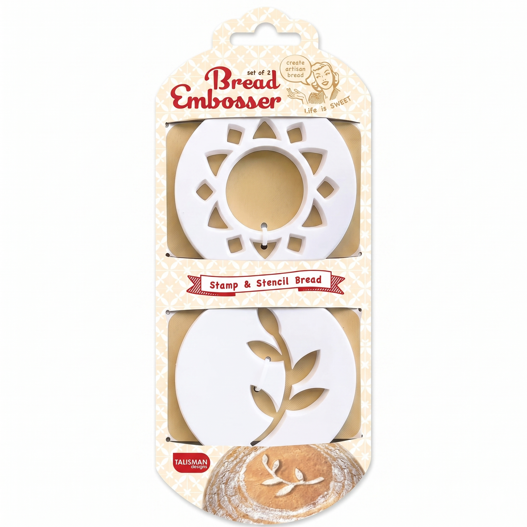 Talisman Designs Bread Embossers - Set of 2