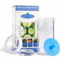Masontops Fermentation Jar Starter Set, Easy Vegetable Fermentation Kit, Includes Mason Jar, Pickle Kit with Fermentation Lids & Fermentation Weight