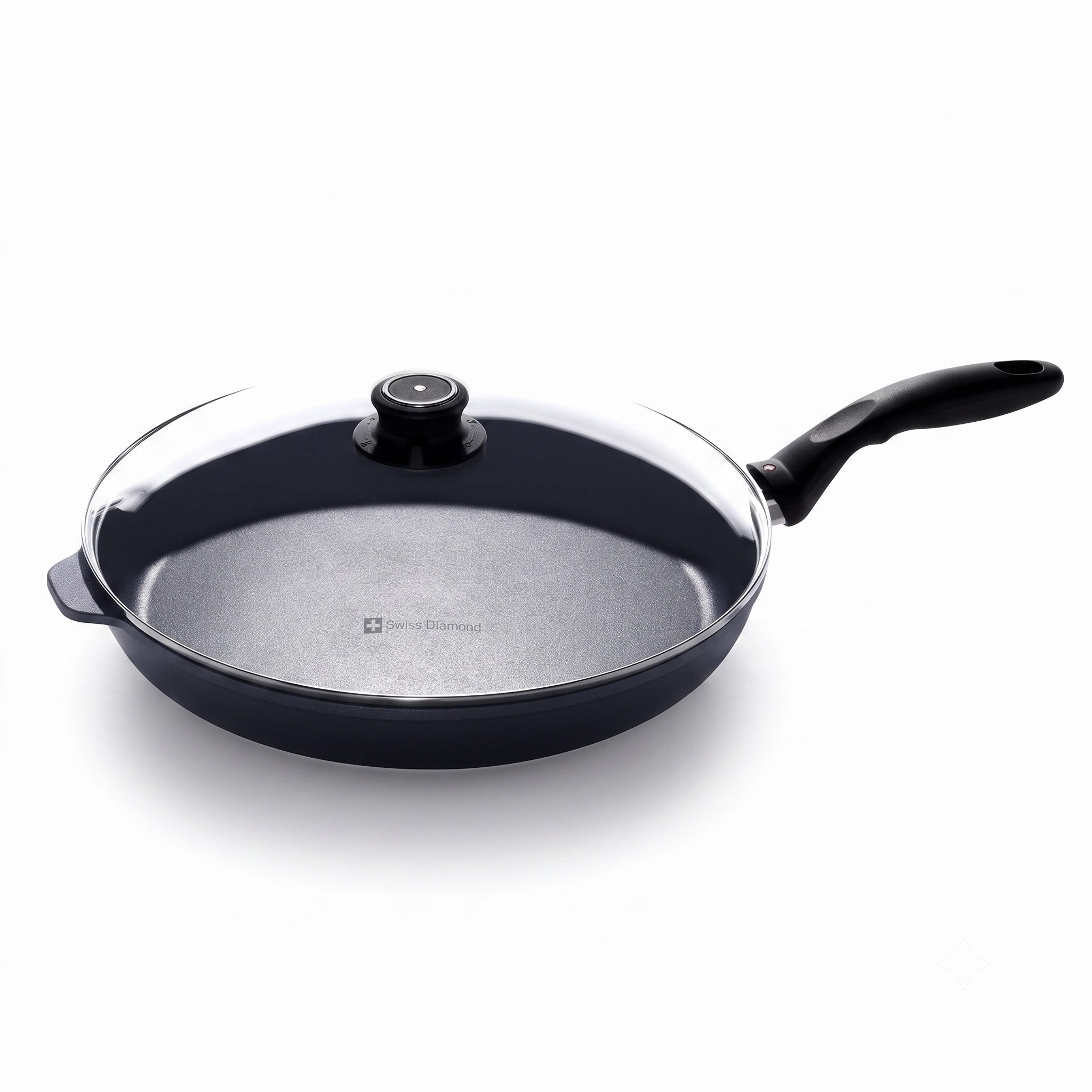 Swiss Diamond Frying Pans Nonstick with Lid, Features Nonstick Diamond Coated Aluminum Skillets and Oven Safe Frying Pans with Lids, Cover Included, 12.5 Inch