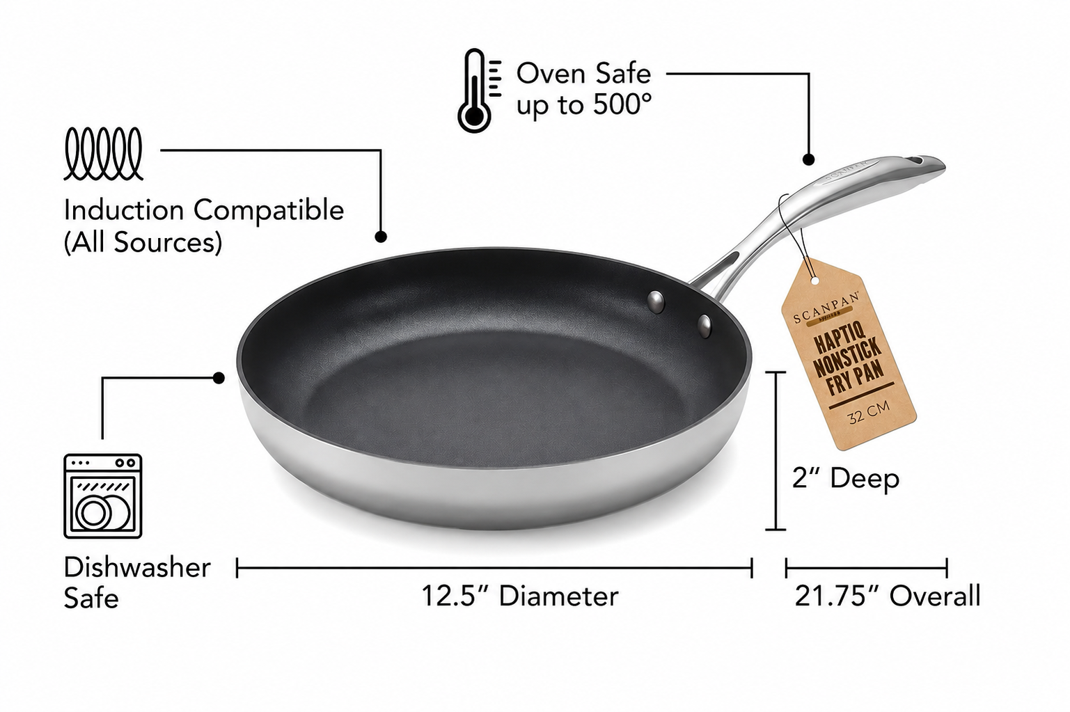Scanpan HAPTIQ Fry Pan 12.5"