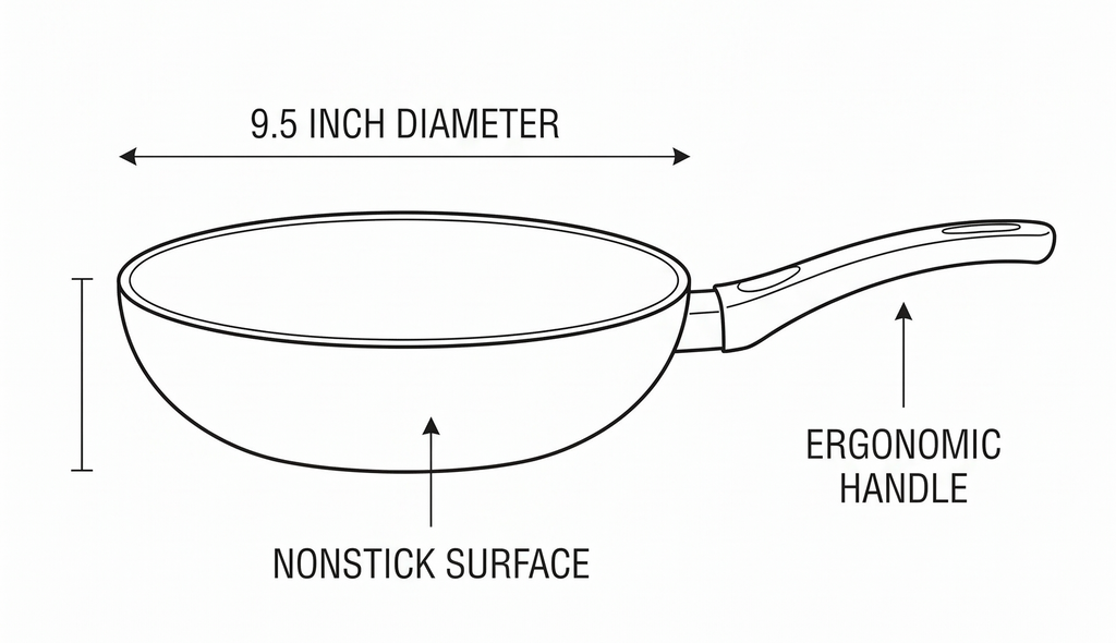 Scanpan Classic Nonstick 9.5" Stir-Fry Pan
