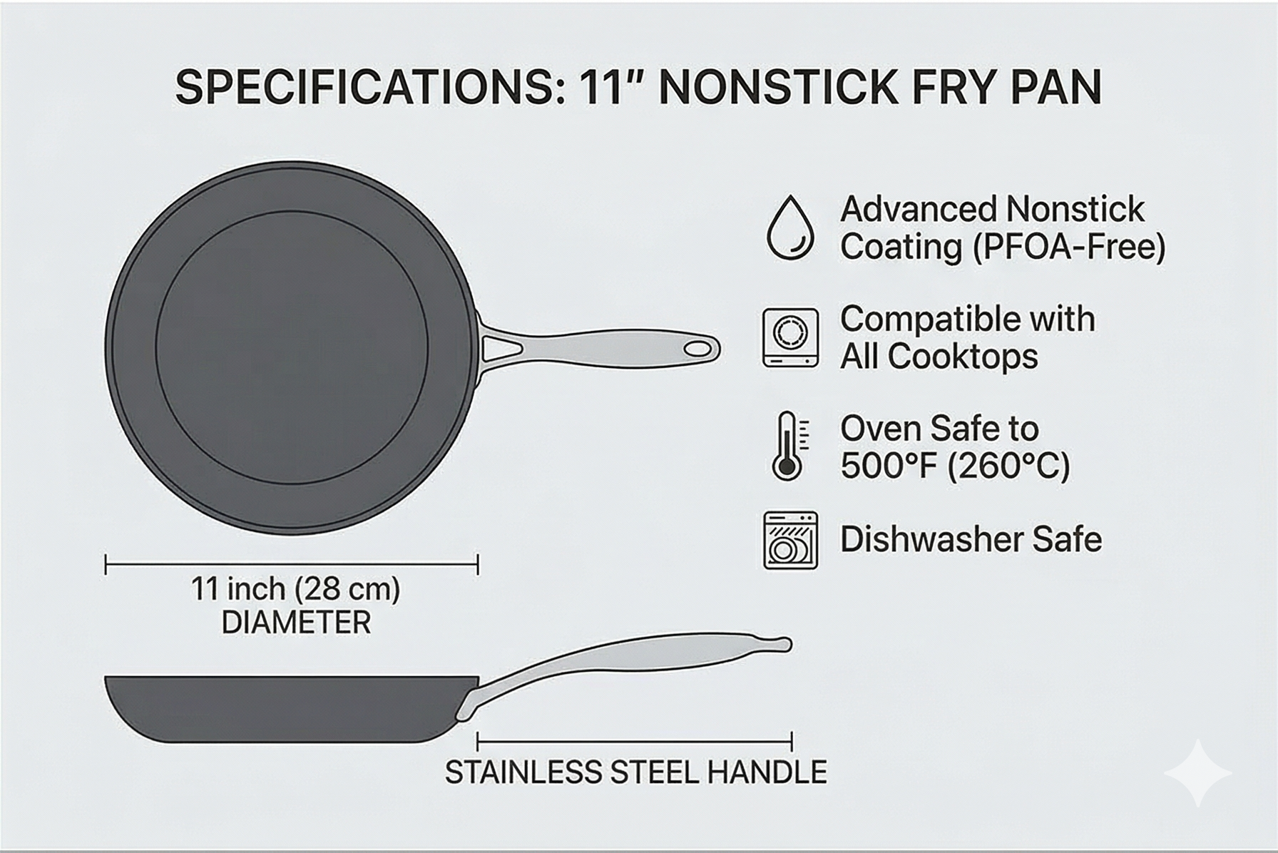 Scanpan Professional Nonstick Fry Pan 11"