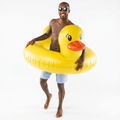 BigMouth Inc. Giant Duck Pool Float, Over 4' Wide, Inflatable Floatie Tube, Blow Up Swim Ring, Outdoor Summer Pool Party Water Toy