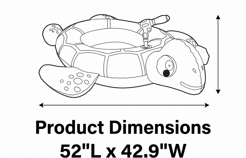Turtle Water Blaster Ride-On Inflatable, Pool-Fed Spray Cannon, Large Splash Toy for Swimming Play, Summer Outdoor Fun for Kids, Backyard Adventure Youth
