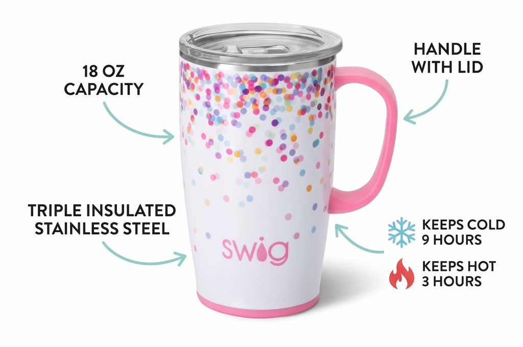 Confetti Travel Mug 18oz