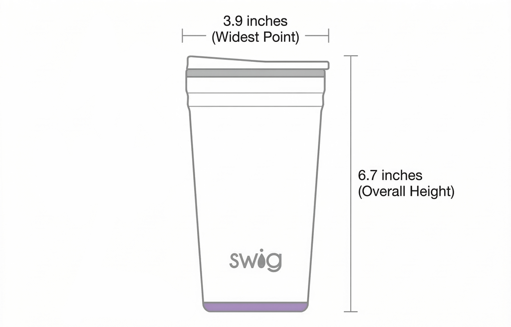 Swig Life 24oz Party Cup, Stackable Insulated Party Cup with EZ Flow Lid, Cup Holder Friendly, Dishwasher Safe, Stainless Steel, Large Travel Tumbler for Hot and Cold Drinks (Cloud Nine)