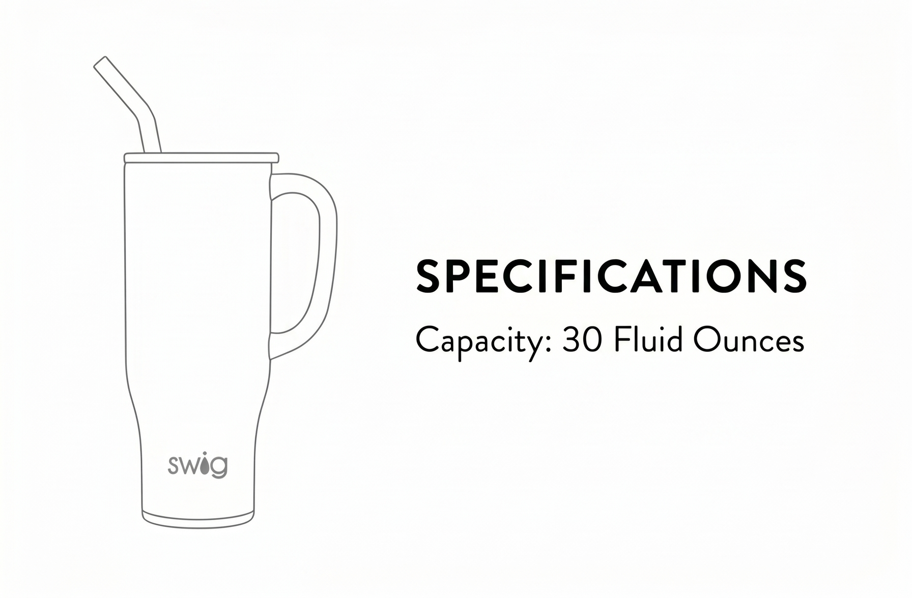 Swig Life 30oz Mega Mug, 30 oz Tumbler with Handle and Straw, Cup Holder Friendly, Dishwasher Safe, Extra Large Insulated Tumbler, Stainless Steel (Confetti)