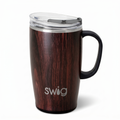 Swig Life 18oz Travel Mug, Insulated Tumbler with Handle and Lid, Cup Holder Friendly, Dishwasher Safe, Stainless Steel, Travel Coffee Cup (Bourbon Barrel)